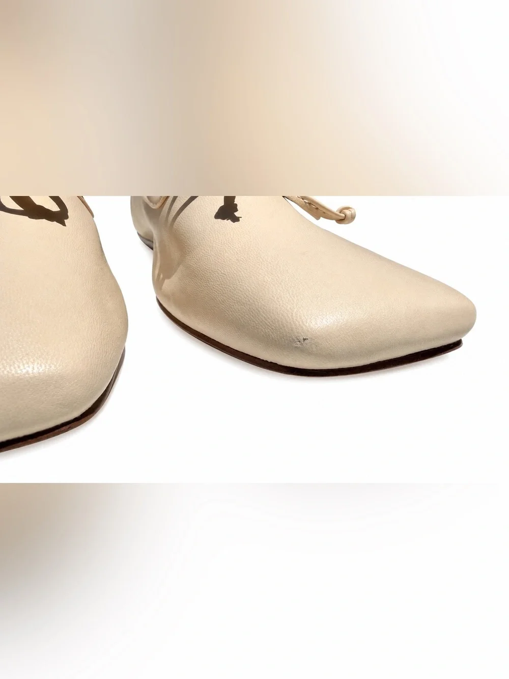 Circus by Sam Edelman Beige Cream Square Toe Ballet Flats with Bow Size 10 - Picture 8 of 11